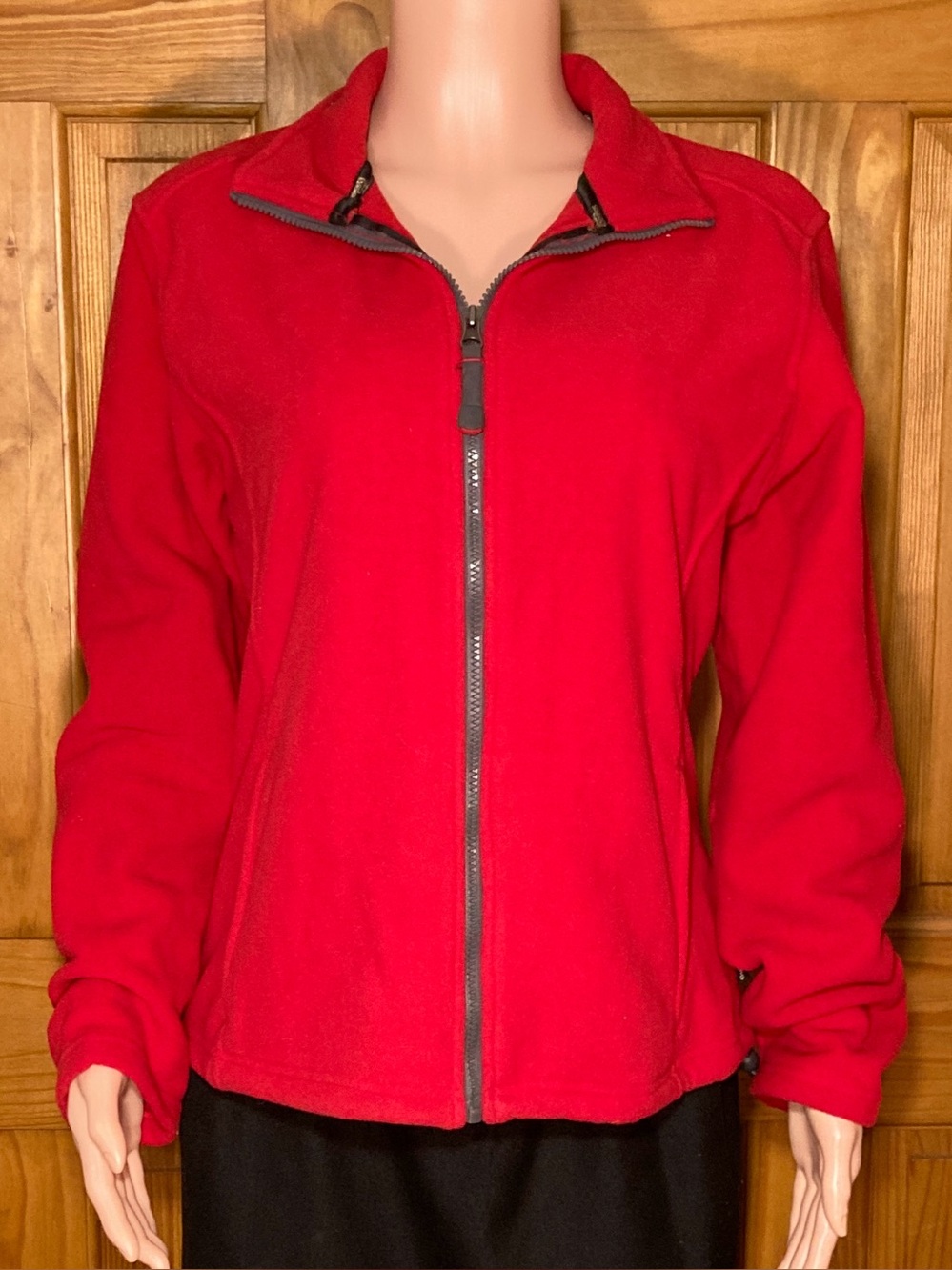 NWOT Cabela's Guide Series Vintage 90s Fleece Jacket Full Zipper Red Size L
